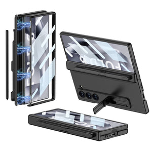 Magnetic Hinge Pen Slot Hidden Bracket All - included Case With Back Screen Protector For Galaxy Z Fold 7/6/5/4/3