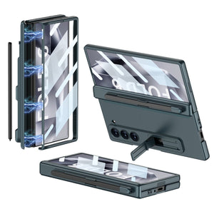 Magnetic Hinge Pen Slot Hidden Bracket All - included Case With Back Screen Protector For Galaxy Z Fold 7/6/5/4/3
