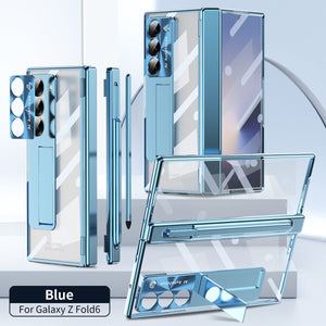 Magnetic Hinge Plating Case For Galaxy Z Fold 7/6/5/4/3 With Double Hinge Protector