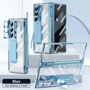 Magnetic Hinge Plating Case For Galaxy Z Fold 7/6/5/4/3 With Double Hinge Protector