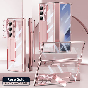 Magnetic Hinge Plating Case For Galaxy Z Fold 7/6/5/4/3 With Double Hinge Protector