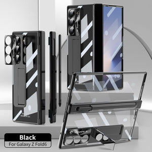 Magnetic Hinge Plating Case For Galaxy Z Fold 7/6/5/4/3 With Double Hinge Protector