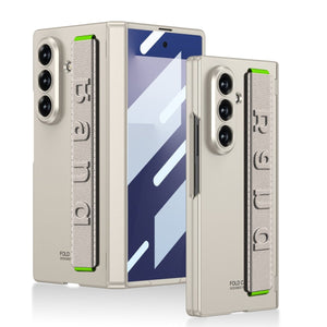 Magnetic Hinge Wristband All - included Phone Case With Back Screen Glass For Galaxy Z Fold 7