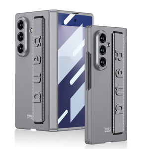 Magnetic Hinge Wristband All - included Phone Case With Back Screen Glass For Galaxy Z Fold 7