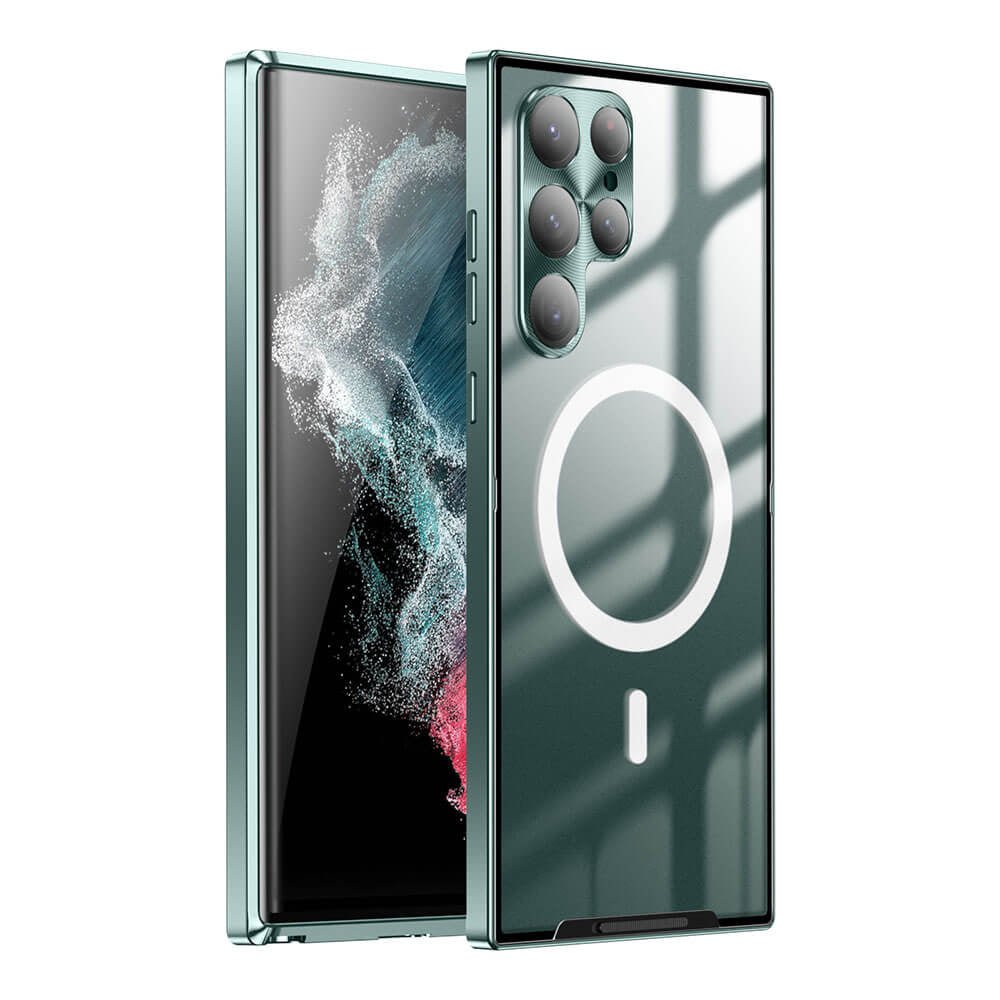 Magnetic Magsafe Metal Case for Galaxy S25 S24 S23 S22 S21 Ultra Plus Note20 Ultra