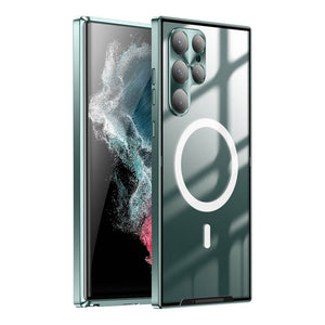 Magnetic Magsafe Metal Case for Galaxy S25 S24 S23 S22 S21 Ultra Plus Note20 Ultra