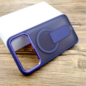 Magsafe Wireless Charging With Stand Shockproof Armor Matte Case For iPhone 17 16 15 14 13 Series
