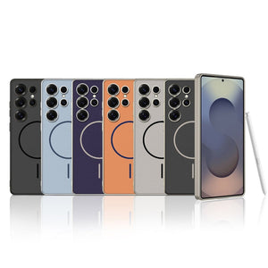 Mycasety Luxurious Leather Shockproof Phone Case For Galaxy S25Ultra With Magsafe