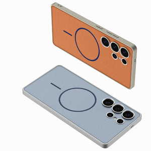 Mycasety Luxurious Leather Shockproof Phone Case For Galaxy S25Ultra With Magsafe