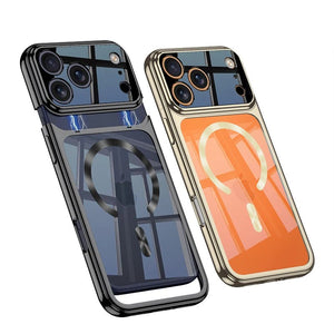 Orange Phone Case PC Hard Ultra Slim Back Cover With Camera Lens Protector Case for iPhone 17 Pro Max 17Pro Magnetic