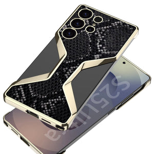 Python Pattern Leather Shockproof Phone Case For Galaxy S25 Ultra