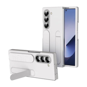 Shockproof Phone Case With Wristband Bracket Back For Galaxy Z Fold 7/6/5/4 With Screen Glass Protector