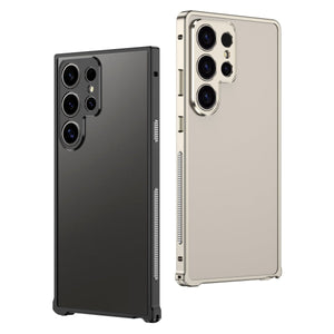 Titanium Metal Phone Case With Camera Protector For Galaxy S25 S24 S23 Ultra