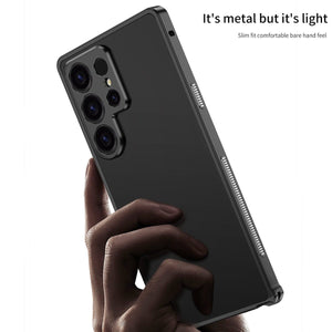 Titanium Metal Phone Case With Camera Protector For Galaxy S25 S24 S23 Ultra