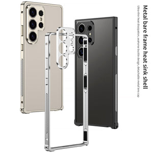 Titanium Metal Phone Case With Camera Protector For Galaxy S25 S24 S23 Ultra