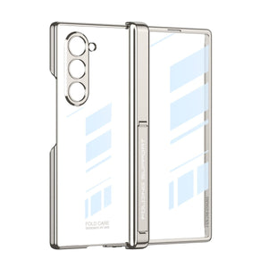 Transparent Magnetic Hinge Bracket Shockproof Phone Case With Screen Protector For Galaxy Z Fold 6/7
