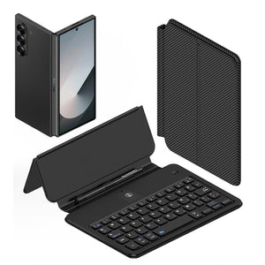 Wireless Leather Keyboard With Bluetooth Mouse And Stylus For Galaxy Z Fold