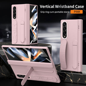 Wristband Holder Higne Shockproof Phone Case With Screen Protector For Galaxy Z Fold 7/6/5/4/3