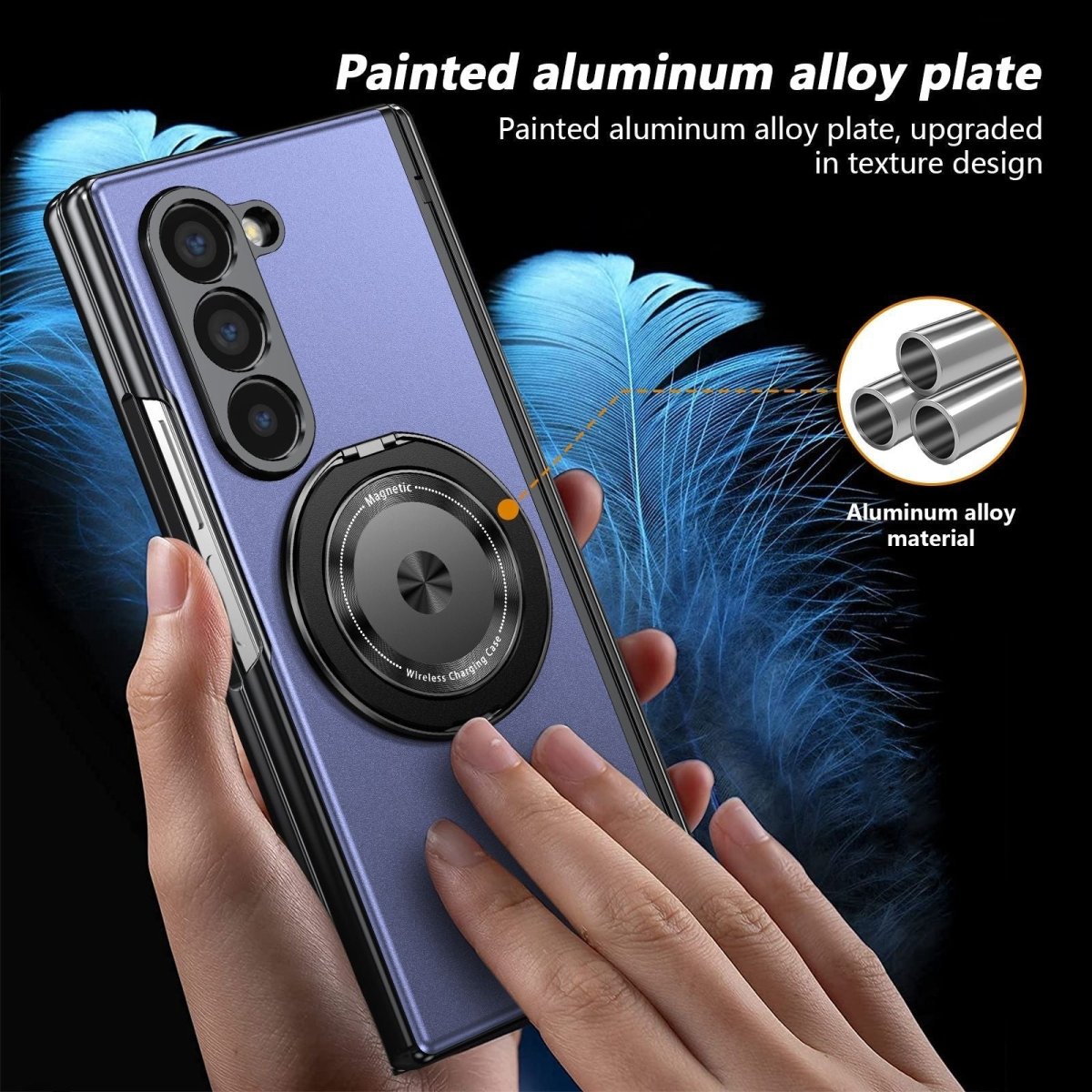 360° Magnetic Bracket Shockproof Phone Case With Screen Protector For Galaxy Z Fold 7/6/5/4