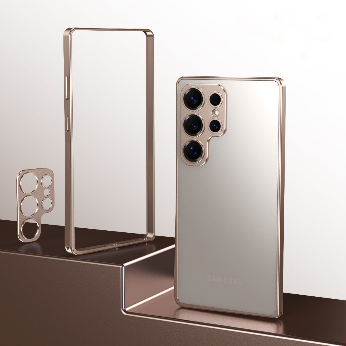 Alloy Shockproof Full Lens Protection Bumper Case For Galaxy S25 S24 S23 Ultra Plus