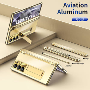 Aluminum Alloy Electroplating Shockproof Phone Case For Galaxy Z Fold 7/6/5/4/3