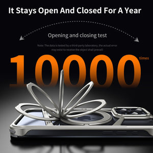 Aluminum Alloy Metal Hollow Magnetic Stand Phone Case For iPhone 16 15 14 Series