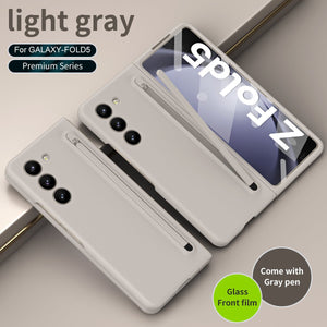 Anti - fall Protective Phone Case With Pen Tray Shell and Film For Galaxy Z Fold 7/6/5/4/3