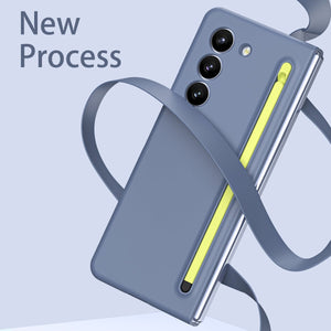 Anti - fall Protective Phone Case With Pen Tray Shell and Film For Galaxy Z Fold 7/6/5/4/3