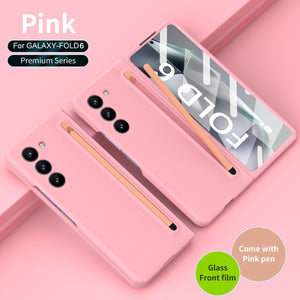 Anti - fall Protective Phone Case With Pen Tray Shell and Film For Galaxy Z Fold 7/6/5/4/3