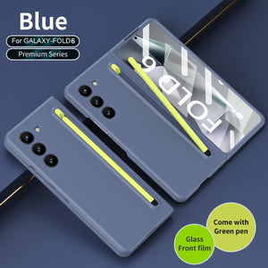 Anti - fall Protective Phone Case With Pen Tray Shell and Film For Galaxy Z Fold 7/6/5/4/3