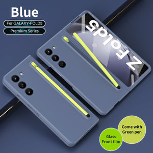 Anti - fall Protective Phone Case With Pen Tray Shell and Film For Galaxy Z Fold 7/6/5/4/3