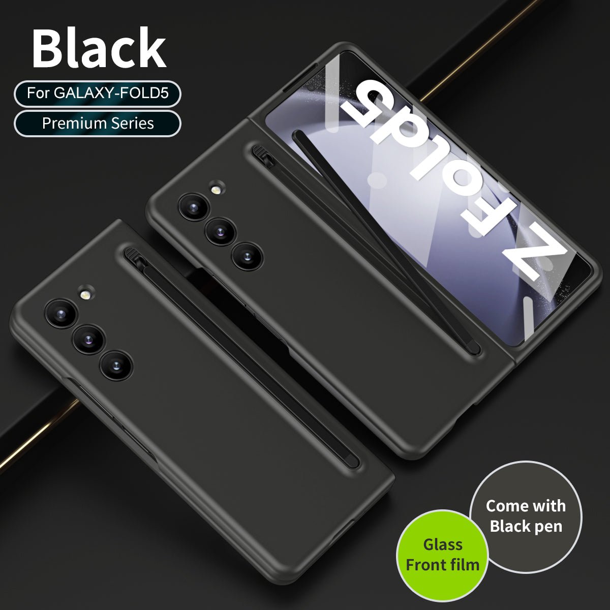 Anti - fall Protective Phone Case With Pen Tray Shell and Film For Galaxy Z Fold 7/6/5/4/3