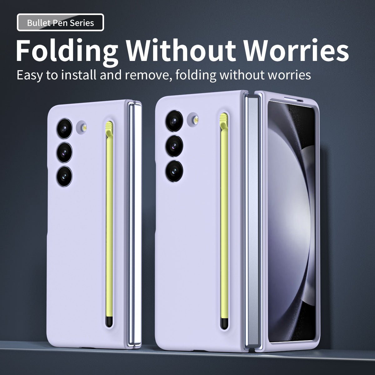 Anti - fall Protective Phone Case With Pen Tray Shell For Galaxy Z Fold 7/6/5/4/3