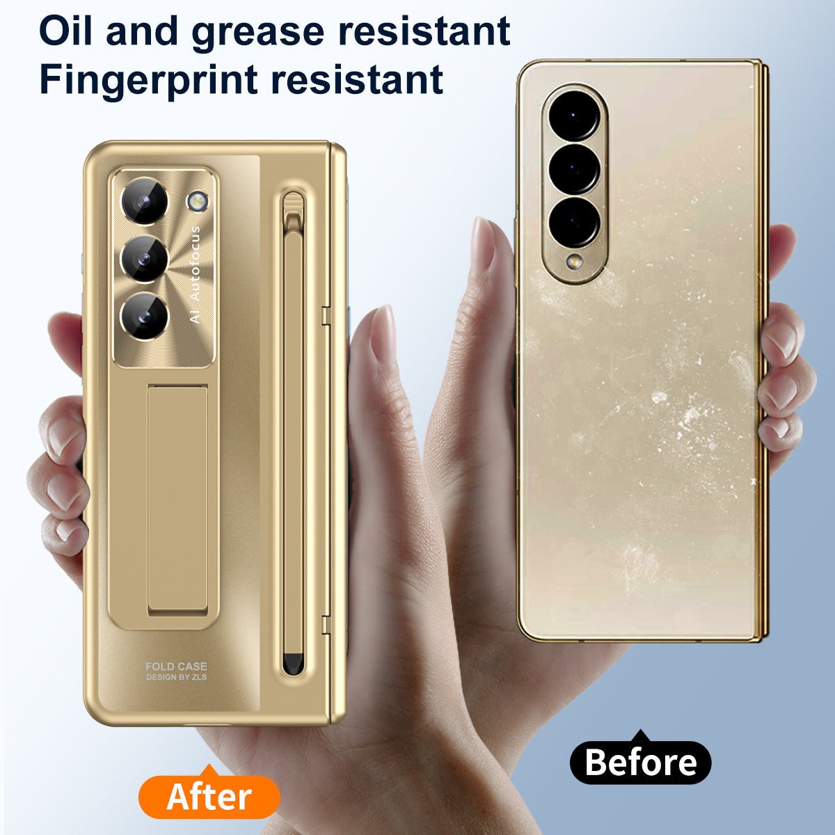 Armor Electroplated Anti - fall Protective Phone Case With Pen Tray Shell and Film For Galaxy Z Fold 7/6/5/4