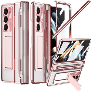Armor Electroplated Shockproof Phone Case With Screen Protector For Galaxy Z Fold 7/6/5/4/3