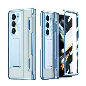 Armor Electroplated Shockproof Phone Case With Screen Protector For Galaxy Z Fold 7/6/5/4/3