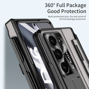 Armor Electroplated Shockproof Phone Case With Screen Protector For Galaxy Z Fold 7/6/5/4/3
