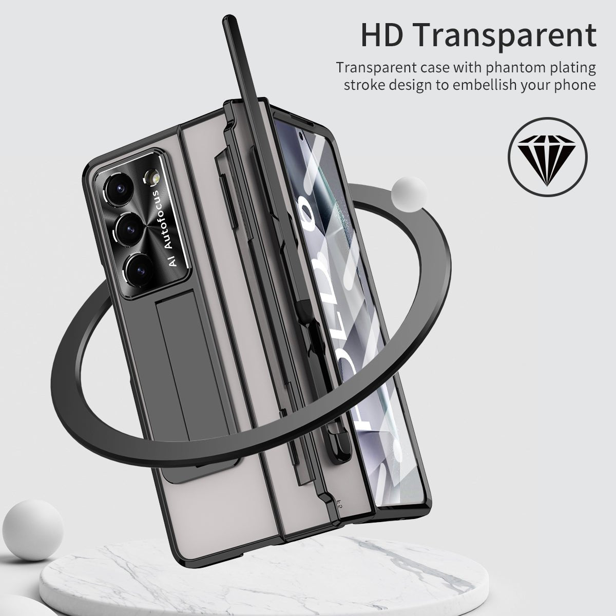 Armor Electroplated Shockproof Phone Case With Screen Protector For Galaxy Z Fold 7/6/5/4/3