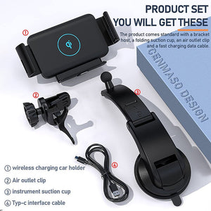 Automatic Clamping Car Wireless Charger for Galaxy Z Fold Air Vent Mount Phone Holder