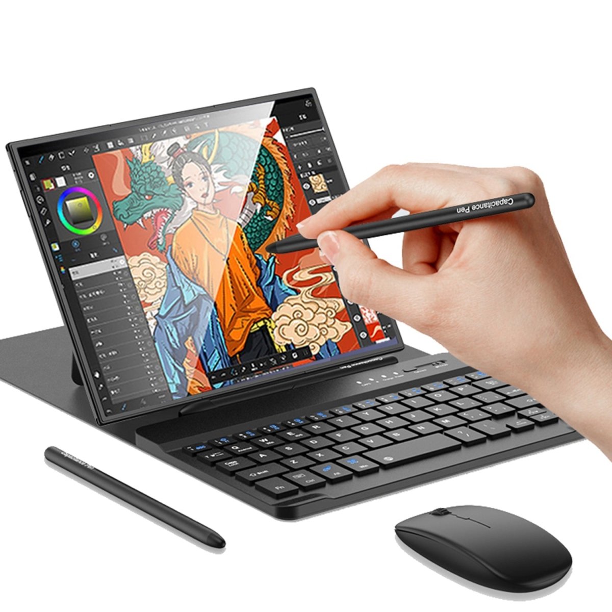 Business Keyboard Leather Cover With Bluetooth Mouse & Stylus For Galaxy Z TriFold