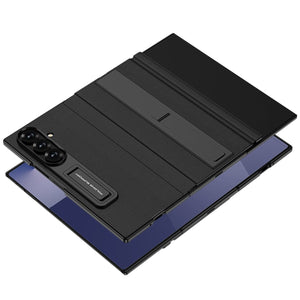 Business Leather Phone Case With With Magnetic Hinge Protection For Galaxy Z TriFold