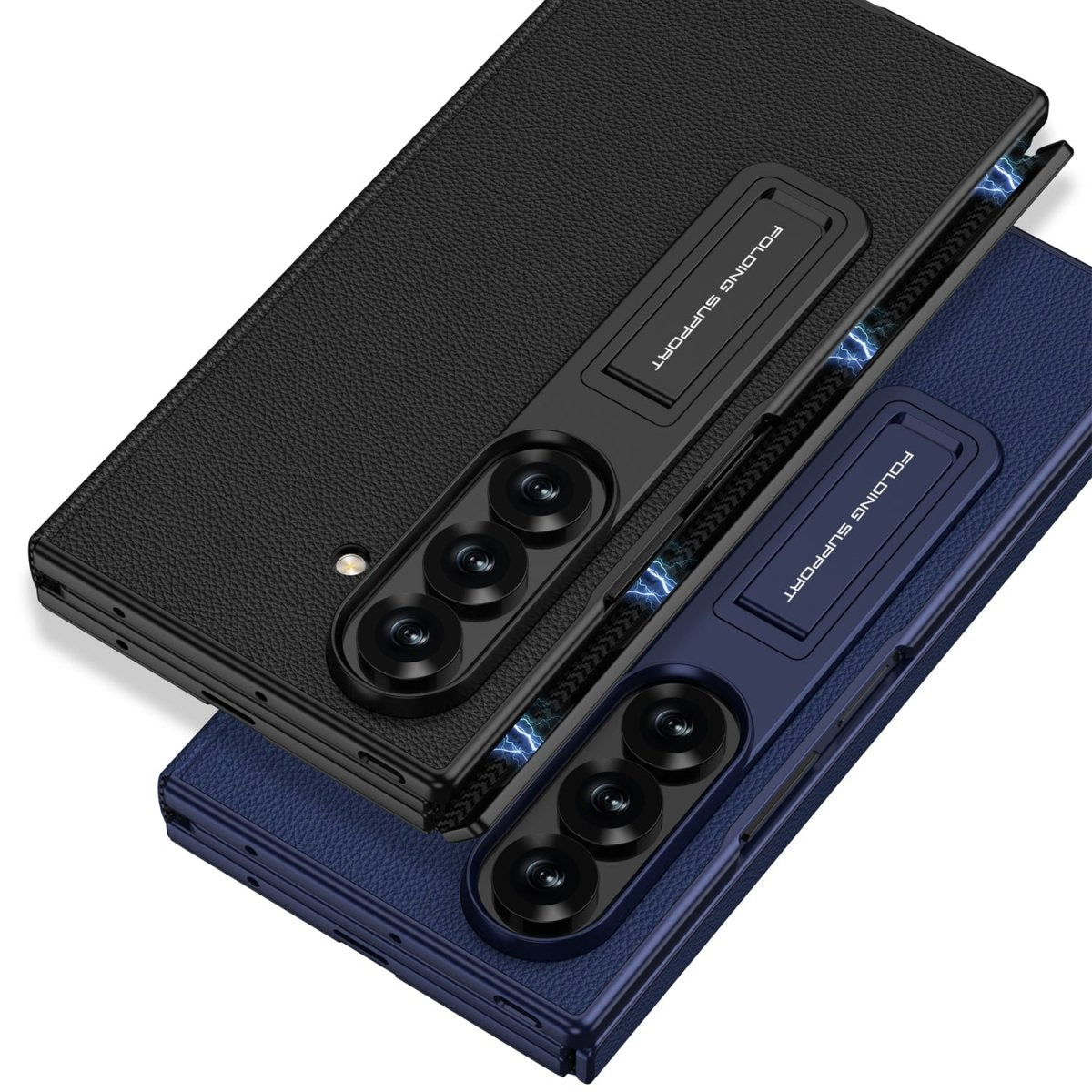 Business Leather Phone Case With With Magnetic Hinge Protection For Galaxy Z TriFold