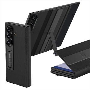 Business Leather Phone Case With With Magnetic Hinge Protection For Galaxy Z TriFold