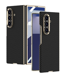 Business - style Electroplated Leather Phone Case For Galaxy Z Fold 7/6/5/4