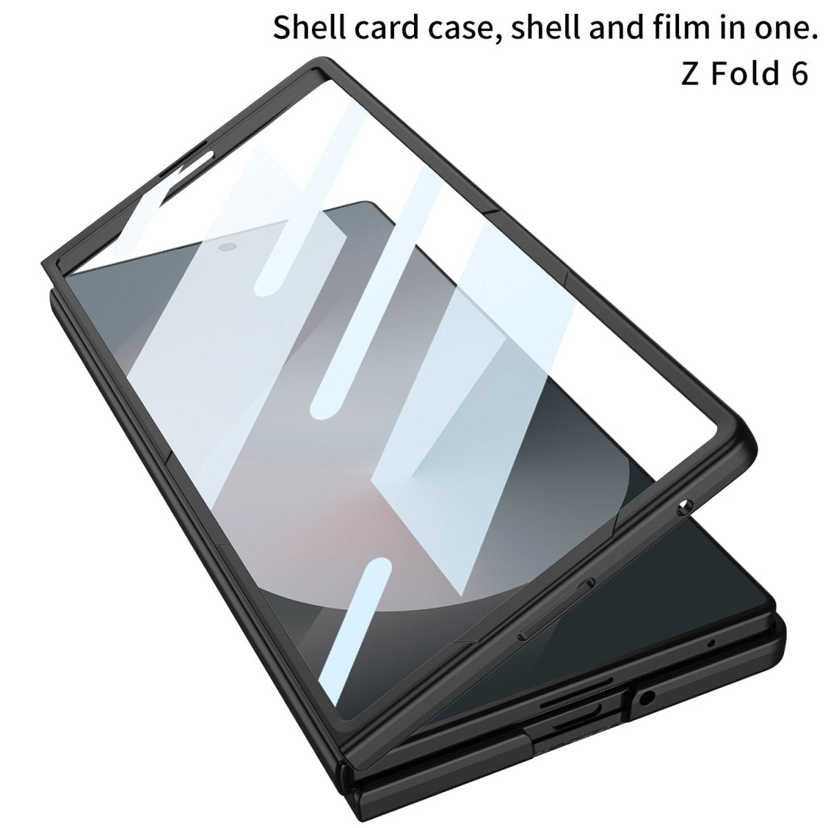 Business - style Leather Card Holderr Phone Case With Back Screen Film For Galaxy Z Fold 7/6/5