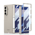 Business - style Magnetic Hinge Bracket Phone Case With Back Screen Film For Galaxy Z Fold 7