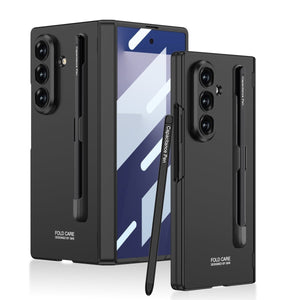 Business - style Magnetic Hinge Phone Case With Pen Slot & Stylus For Galaxy Z Fold7