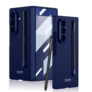 Business - style Magnetic Hinge Phone Case With Pen Slot & Stylus For Galaxy Z Fold7