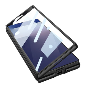 Business - style Pen Slot & Stylus Phone Case With Back Screen Protector For Galaxy Z Fold 7/6/5/4
