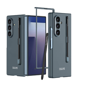 Business - style Phone Case With Pen Slot & Stylus For Galaxy Z Fold 7/6/5/4